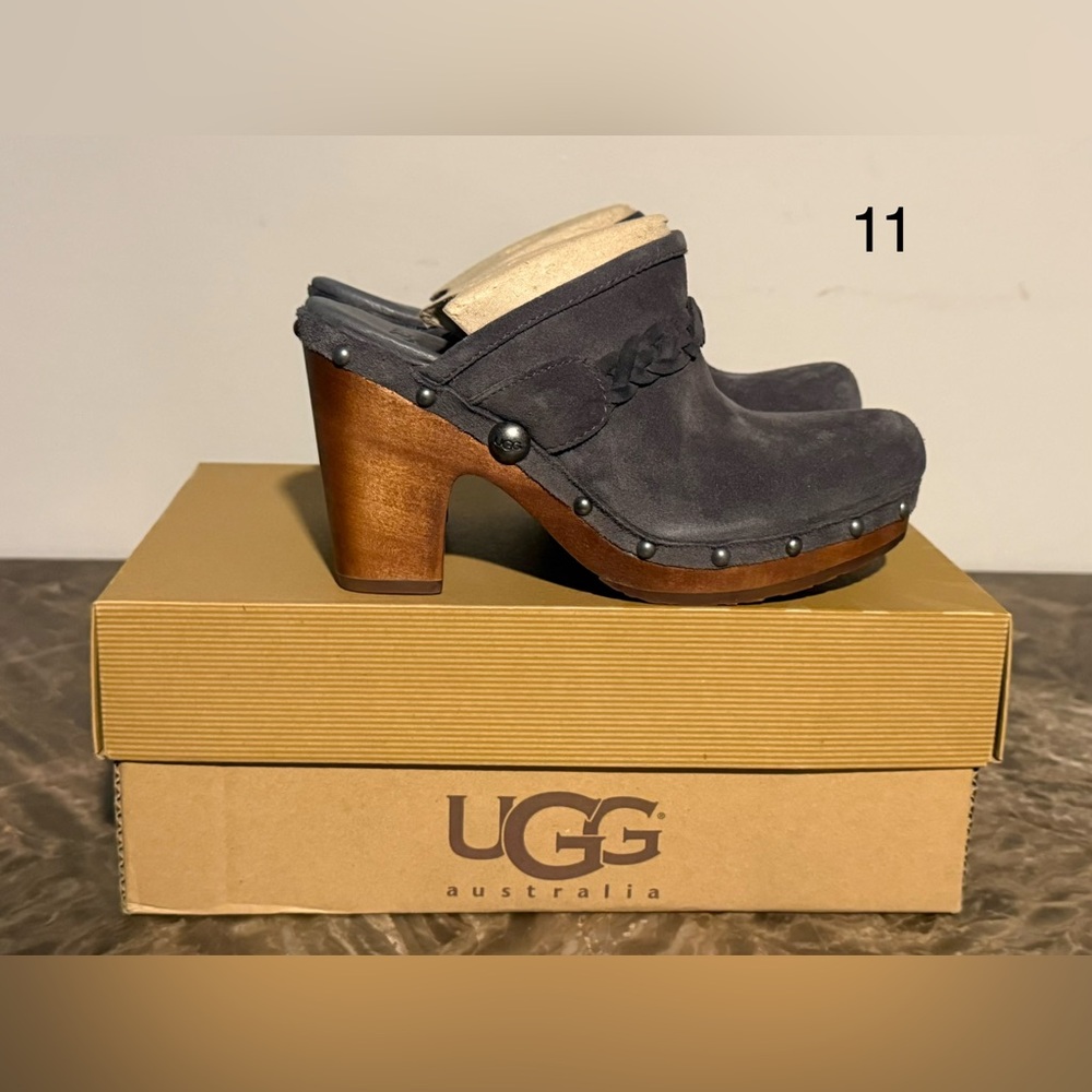 UGG Australia Kaylee Clogs in Grey Suede. Brand New and In Original Packaging.